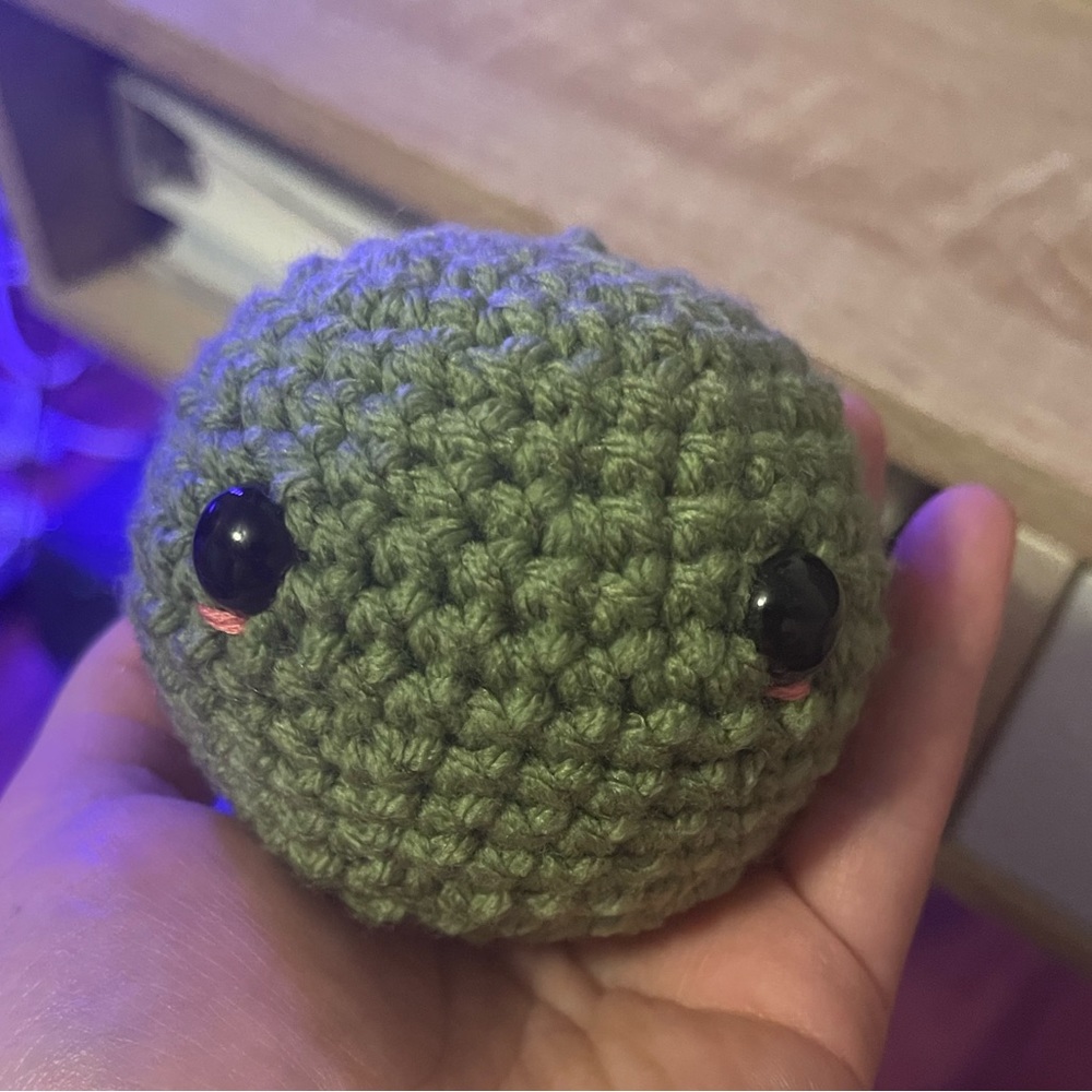 COPY - Green crochet cute stressball